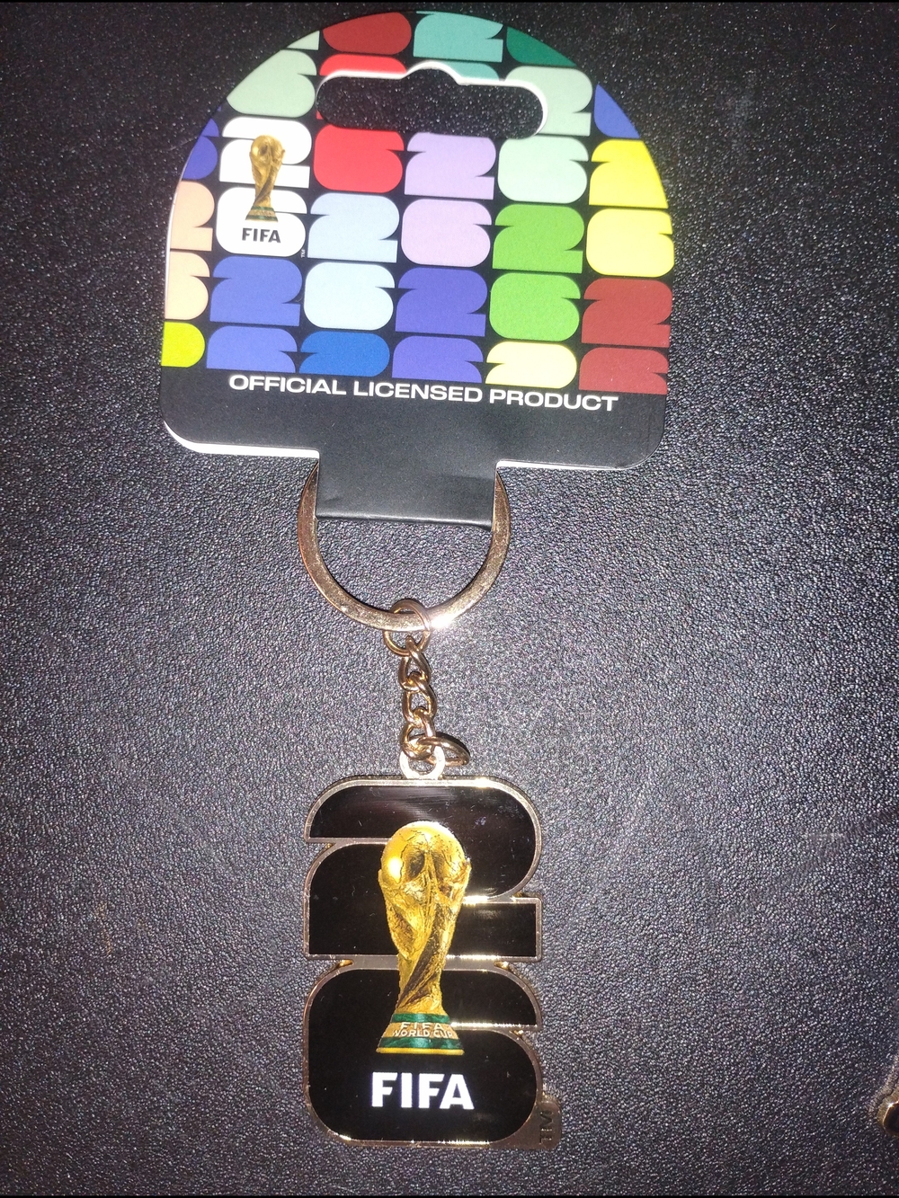 FIFA Gold Trophy Black Keychain - Official Licensed Product